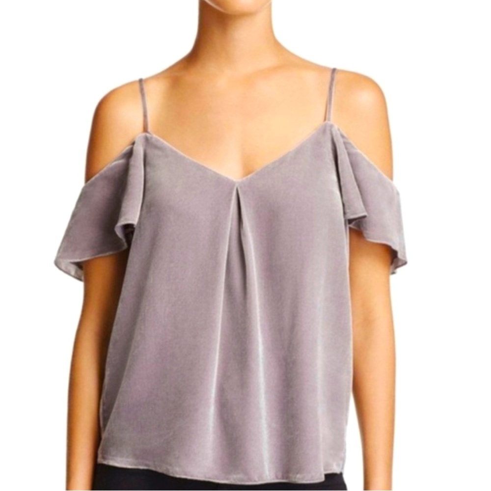 Joie Velvet Top Taupe / Mauve spaghetti straps